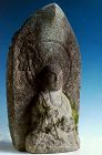 Stone Seated Jizo Bosatsu Granite Late-Edo 19 c.