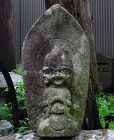 Stone 3-men Bato-Kannon Bosatsu 3-Faced Horse-head Kannon Edo 19 c.