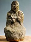 Stone Seated Jizo Bosatsu mid-Edo Period 18 c.