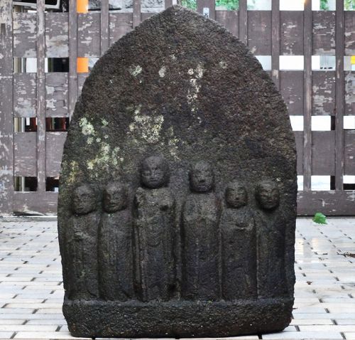 Stone Six-Jizo Bosatsu Bodhisattva Edo Period 17 c.