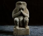 Stone Seated Monkey Sarugami Shinto Late-Edo 19 c.