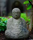 Stone (Granite) Seated Jizo Bosatsu Bodhisattva Edo Period ca. 1775