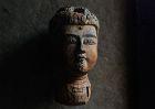 Wooden Head Fragment of a Buddha Butto Kamakura Period 13 c.