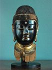 Wooden Buddha Head Fragment Butto Late-Heian~Early-Kamakura ca. 1200