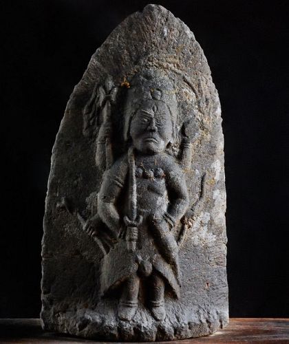 Stone Shomen Kongo Disease Amulet Edo 18 c.