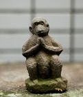 Stone Seated Monkey Sarugami Shinto Meiji Era ca. 1900