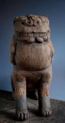 Wooden Koma-Inu Muromachi Period ca. 1500
