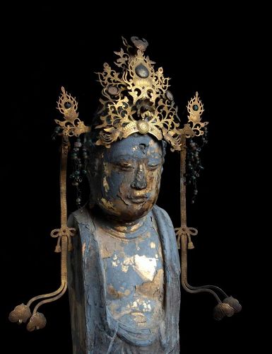 Decorative Gilt-Bronze Crown for a Bosatsu mid- to late-Edo ca. 1800
