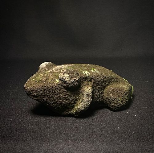 Stone Frog Toad Kaeru Garden-Garnish Mid- to Late-Edo ca. 1800