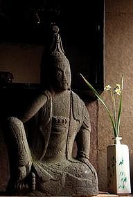 Stone Nyoirin Kannon Bodhisattva Buddha Jizo Edo