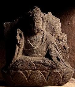 Stone Shaka Nyorai Buddha Sakyamuni Edo 17c.