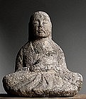 Stone Jizo Bosatsu Bodhisattva Buddha Granite Edo 18c