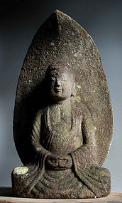 Stone Amida Nyorai Buddha Jizo Kannon bodhisattva Edo