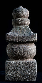 Stone Gorinto 5-Tiered Stupa Pagoda Buddha Muromachi