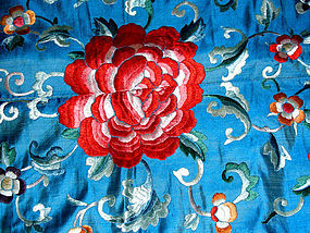 Antique Chinese Embroidered Silk Textile