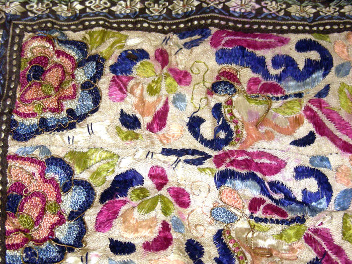 Antique Chinese Embroidered Silk Textile