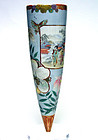 Antique Chinese Famille Rose Blue Ground Wall Vase