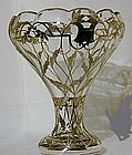 An Art Nouveau Silver Overlay Vase