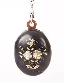 Victorian Pique Silver and Gold Tortoise Shell Locket