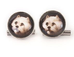 Vintage Silver West Highland WESTIE Terrier Cufflinks