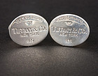 Tiffany Silver Please Return to Tiffany Cufflinks