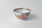 Chinese Export Rose Mandarin Tea Bowl