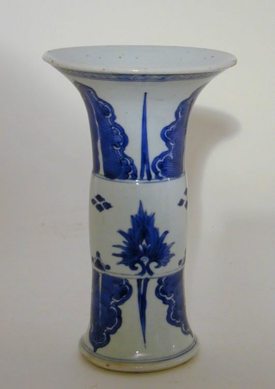Chinese Export  Gu-Shaped Beaker Vase