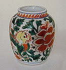A Chinese Famille Verte Pottery Vase