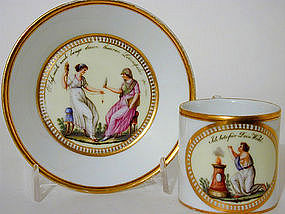 An 18th C Berlin Coffee Can And Saucer