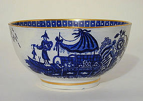 Worcester Blue and White Bowl, 18th C