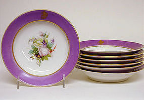 Set of Seven Small Old Paris Plates