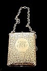 Victorian Sterling Silver Purse with Chain, C1880