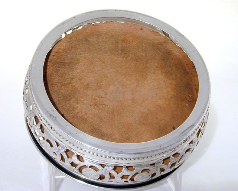 English Silverplate Wine Coaster, 19th Century