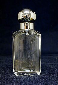 Victorian Perfume Bottle with Silver Lid