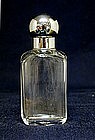 Victorian Perfume Bottle with Silver Lid