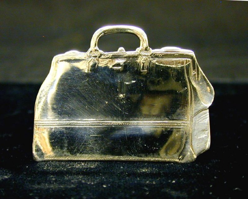 Antique American Sterling Silver Luggage Tag