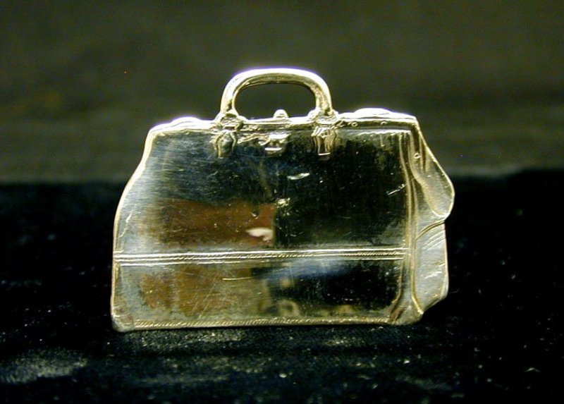 Antique American Sterling Silver Luggage Tag