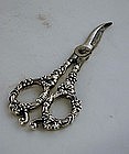 Antique Pair of Sterling Silver Grape Scissors
