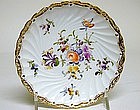 12 Dresden Flower Bread and Butter Plates, C1890