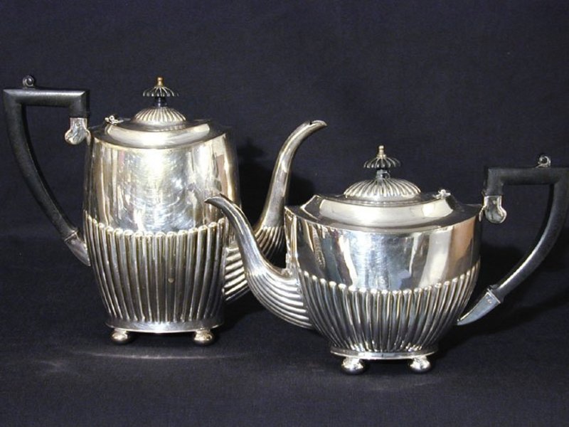 English Silverplate Tea and Coffee Service, 20th C