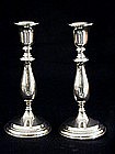 A Pair Of Sterling Candlesticks, Ca.1930