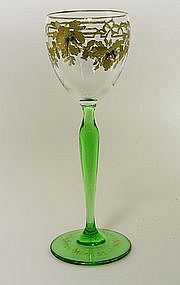 A Bohemian Gilt And Enameled Wine 
goblet, Ca.1885