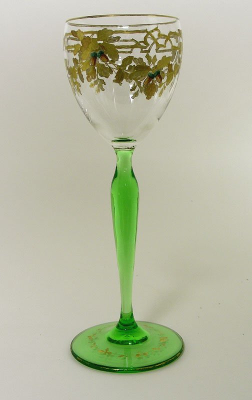 A Bohemian Gilt And Enameled Wine 
goblet, Ca.1885