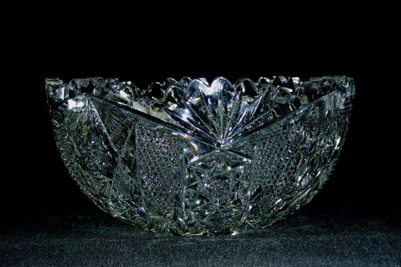 19th Century American Brilliant Cut 
crystal Bowl