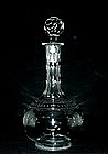Victorian Crystal Decanter With Star And Key Pattern