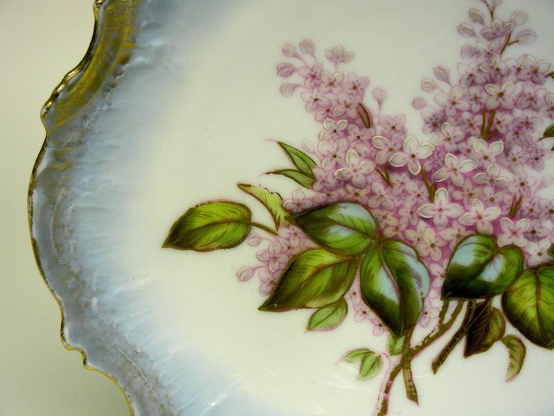 Limoges Cabinet Plate With Lilacs, Ca. 1890