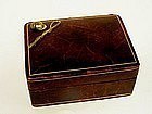 Vintage Men's Leather Jewelry Box With Horse Racing Theme