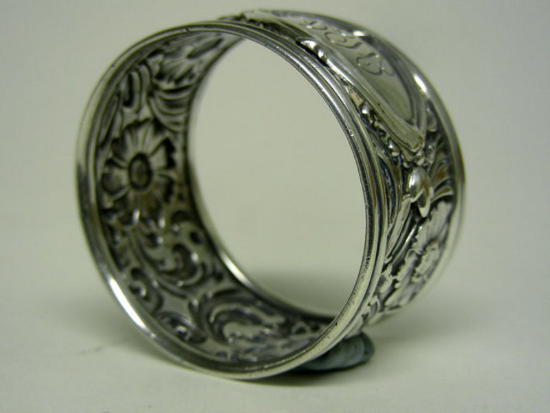 American Victorian Sterling Repousse 
Napkin Ring