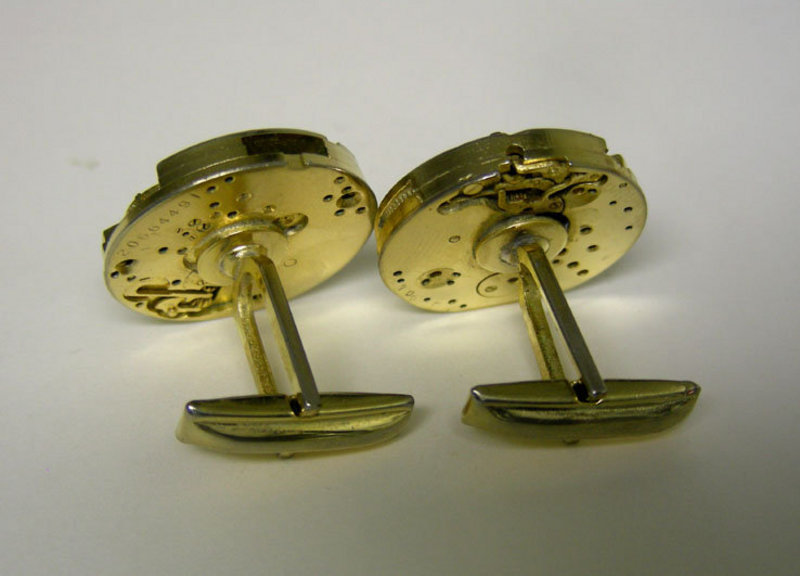 Vintage Gold Watch Movement Cufflinks