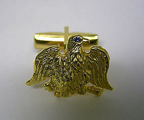 Vintage American Eagle Gold Cufflinks